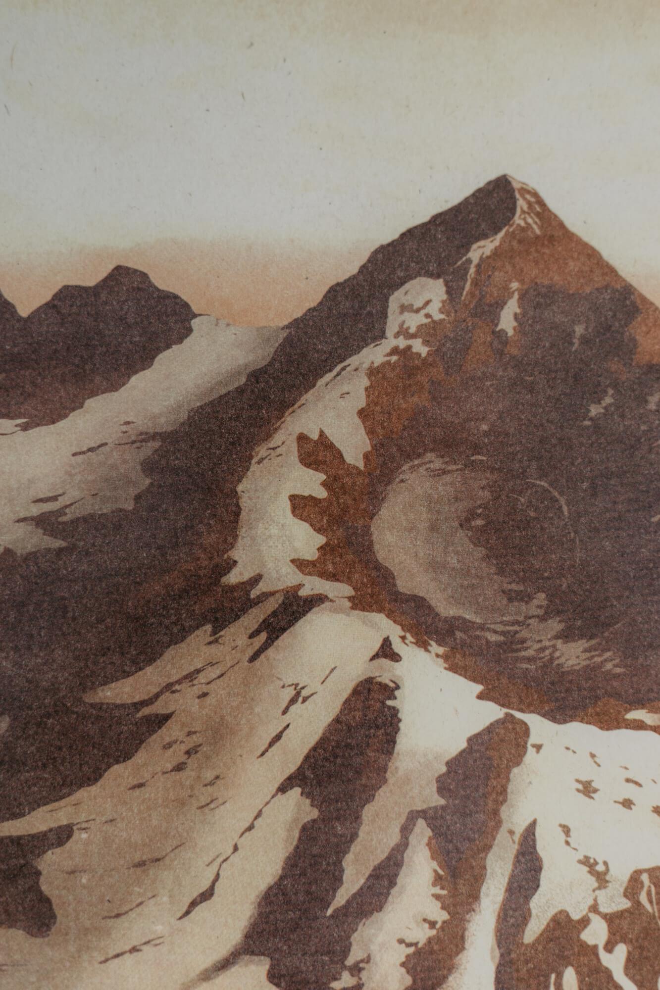 Poustr: Gerlachovský štít, Vysoké Tatry, SNP, Frenky Hříbal, LiLisunov Li-2, poctivý slovenský plagát, Československo, limitovaná kolekcia