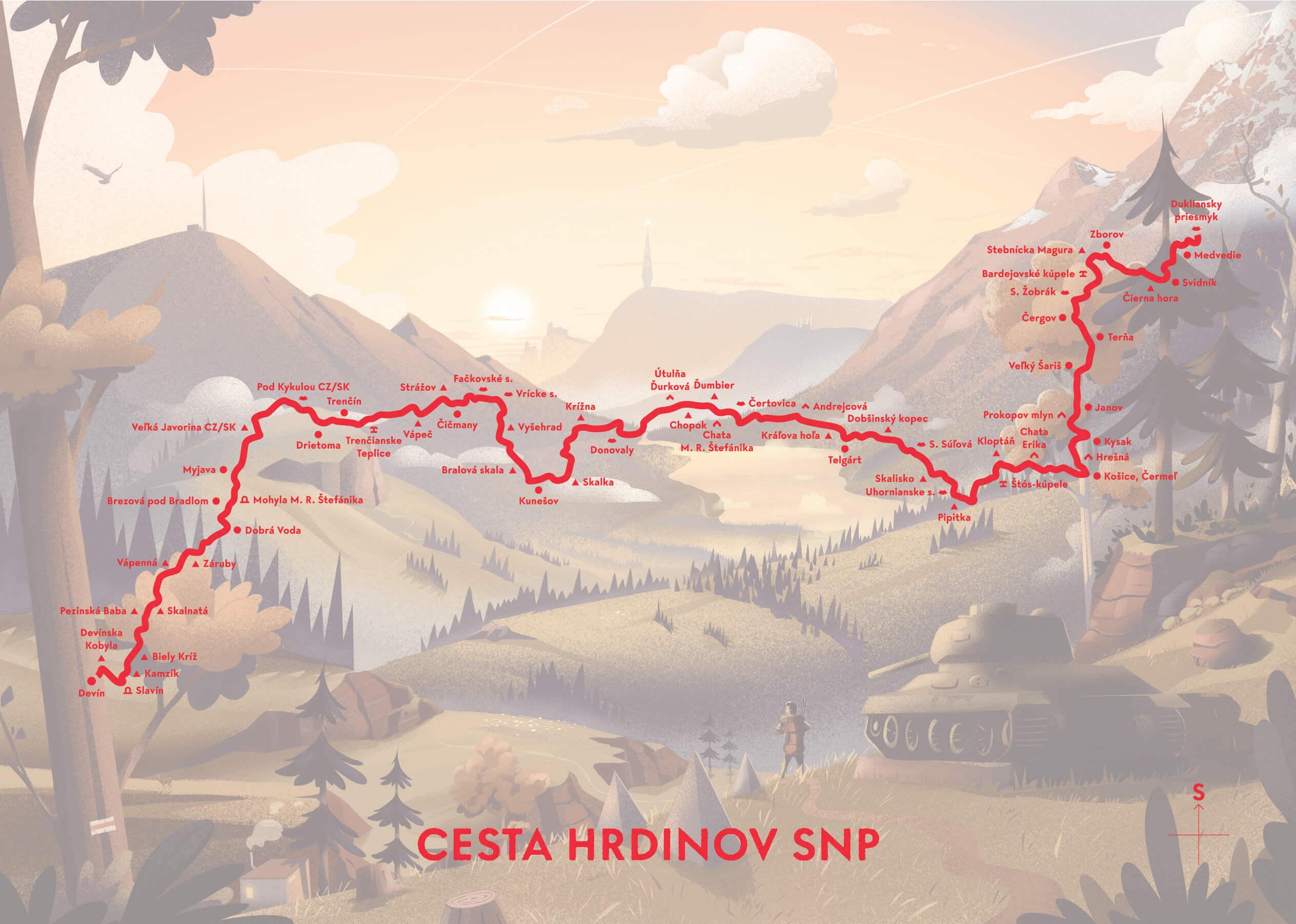 Cesta Hrdinů SNP - Frenky Hříbal a Milan Pleva