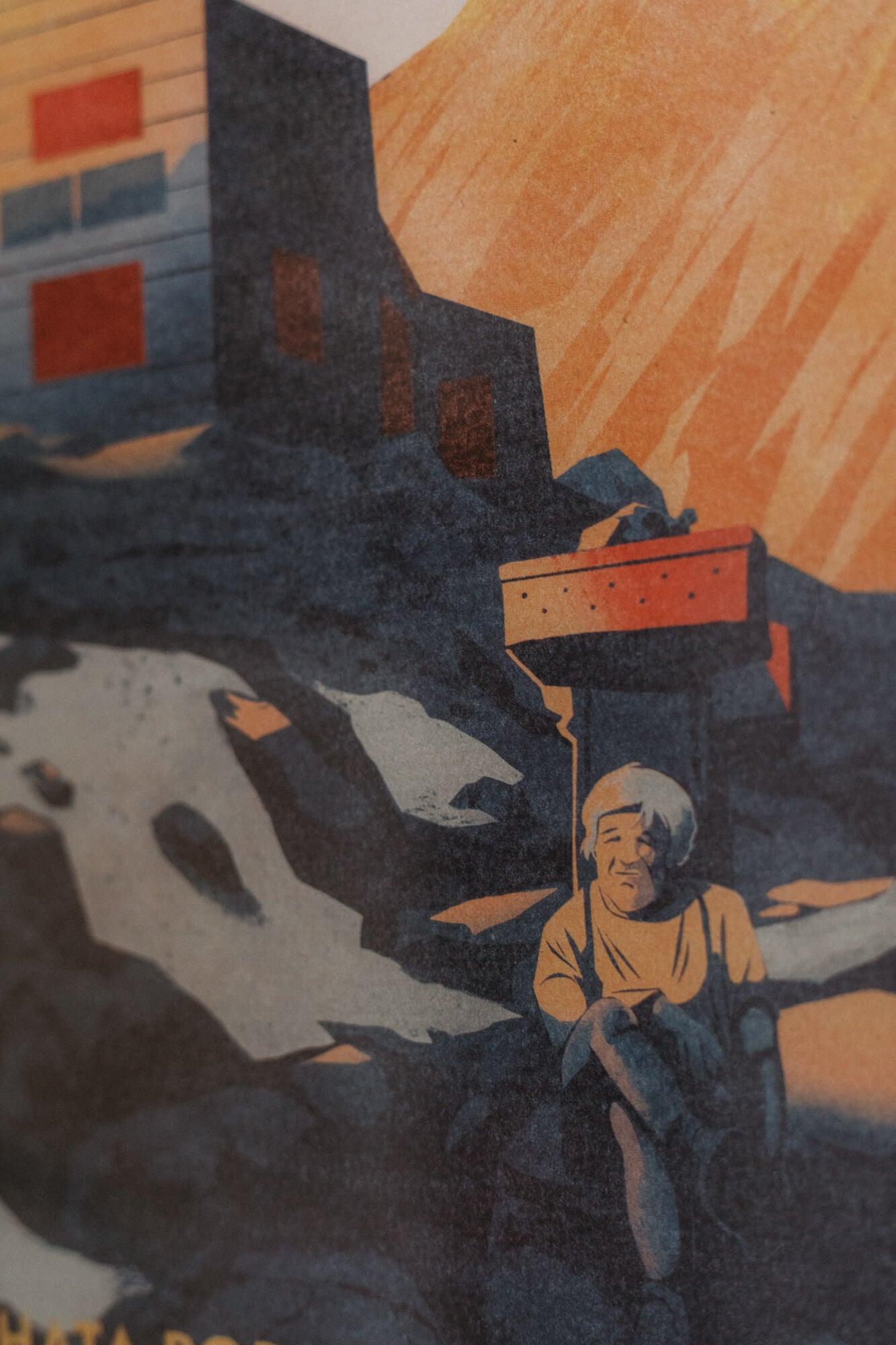 Poustr: Chata pod Rysmi, poctivý slovenský plagát, Vysoké Tatry