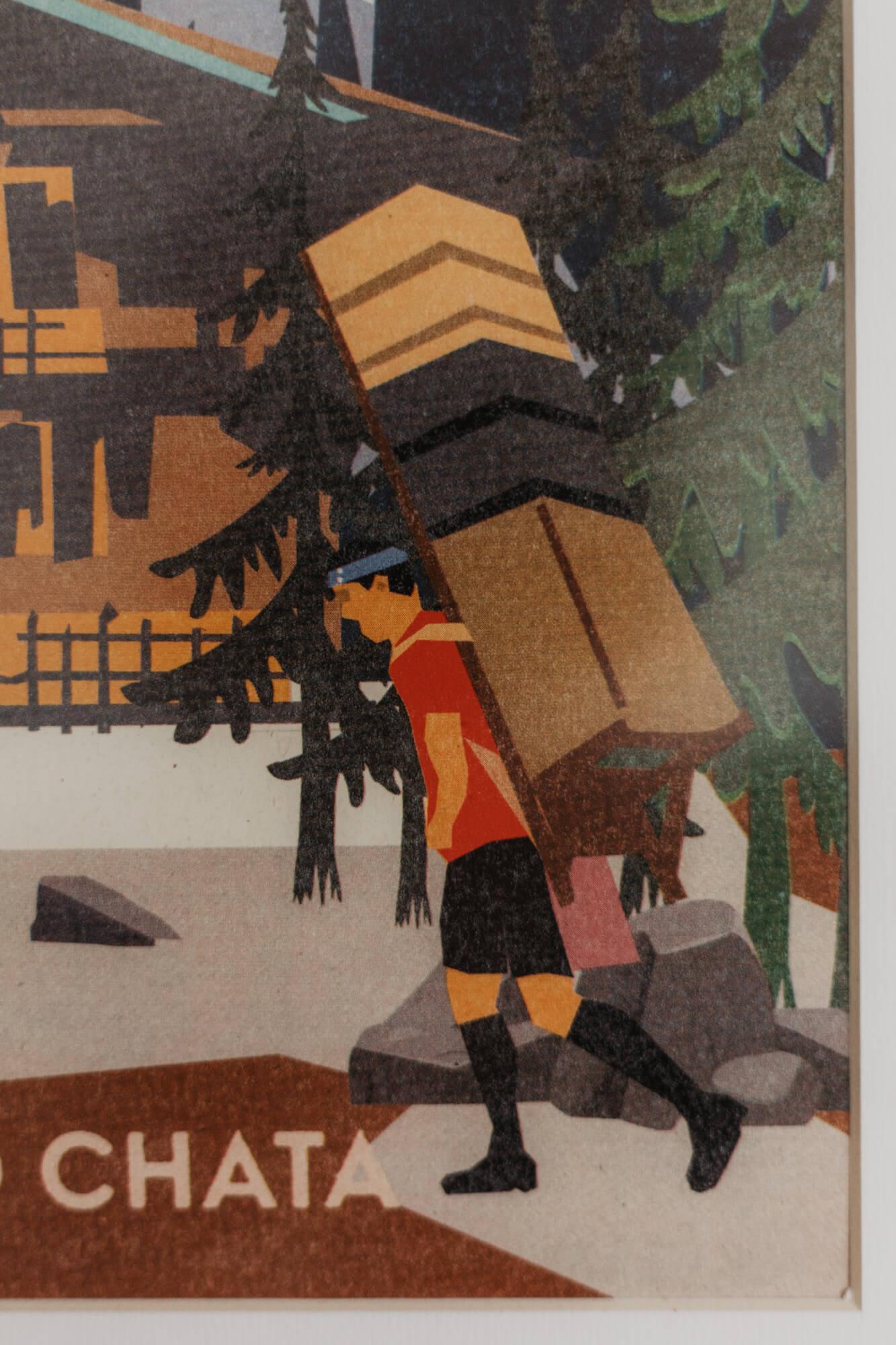 Poustr: Zamkovského chata, poctivý slovenský plagát