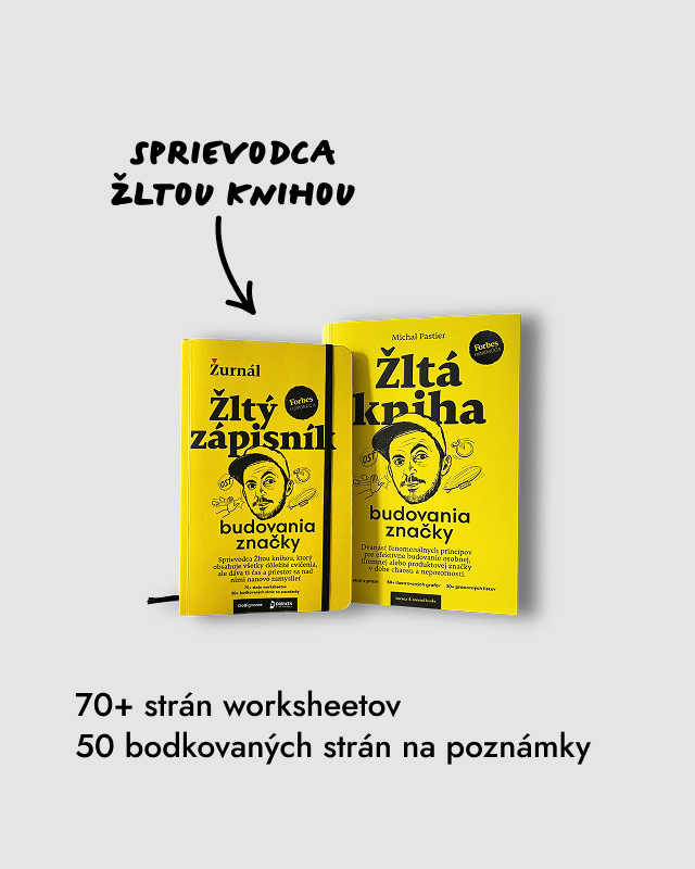 Žlutý zápisník budování značky